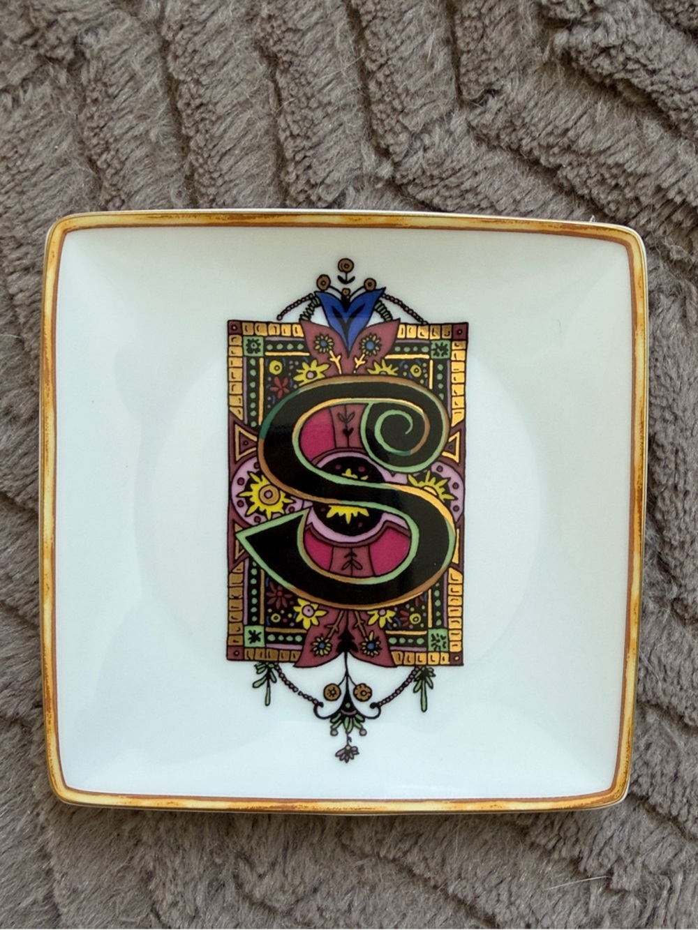 Versace Alphabet “S” Trinket Dish